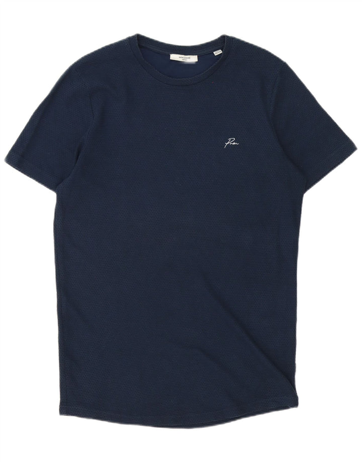 Jack & Jones Ανδρικό T-Shirt Top Βαμβακερό μεσαίο μπλε ναυτικό με στίγματα