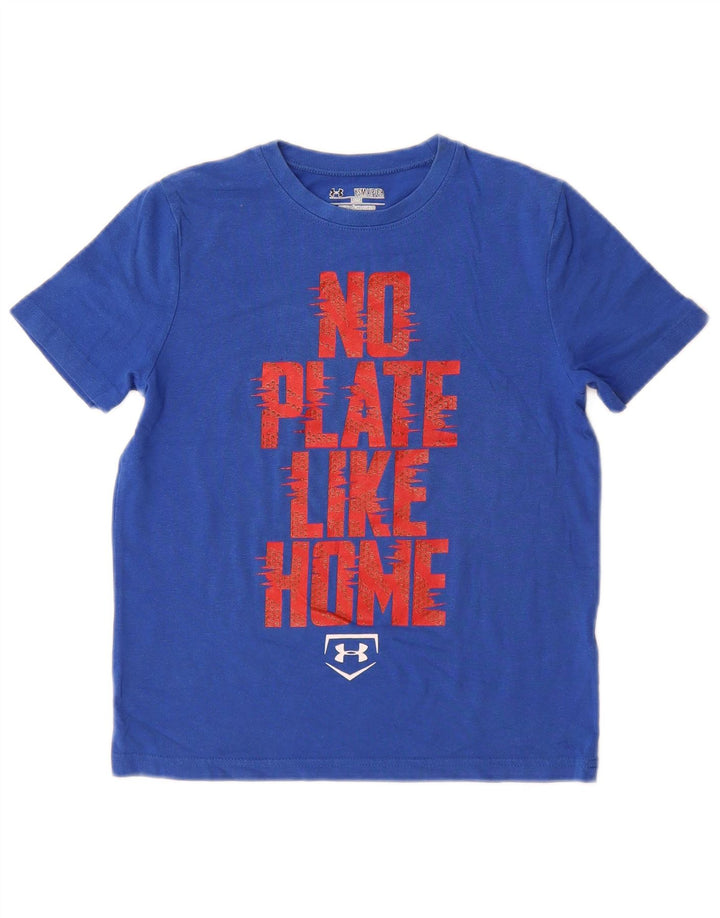 Γραφικό μπλουζάκι UNDER Armor Boys Heat Gear Top 7-8 ετών Small Blue