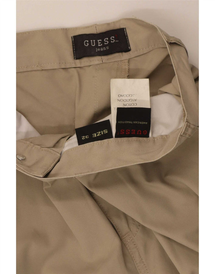 Ανδρικό παντελόνι Guess Straight Cargo W32 L30 Μπεζ βαμβακερό