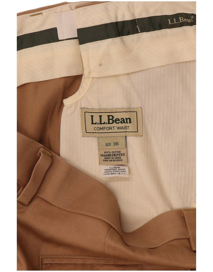L.L.BEAN Ανδρικό ίσιο παντελόνι Chino Comfort Fit W36 L31 Μπεζ βαμβακερό