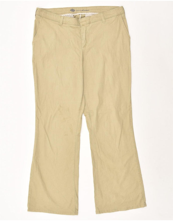 DICKIES Womens Slim Bootcut Chino Trousers US 14 XL W36 L31 Beige Cotton | Vintage Dickies | Thrift | Second-Hand Dickies | Used Clothing | Messina Hembry 