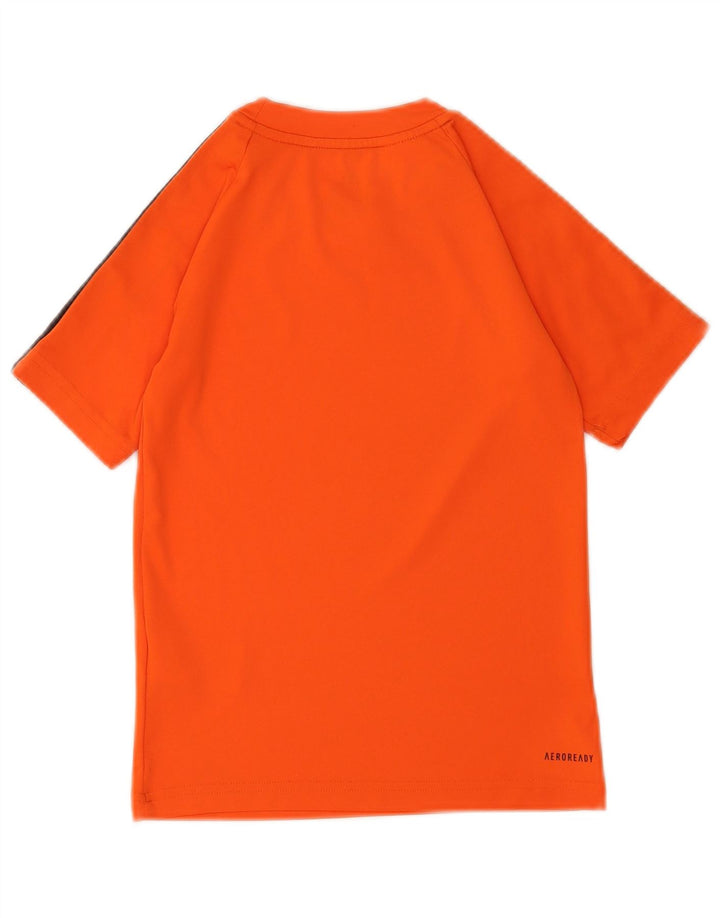 Adidas Boys Aeroready T-Shirt Top 7-8 ετών Πορτοκαλί Πολυεστέρας