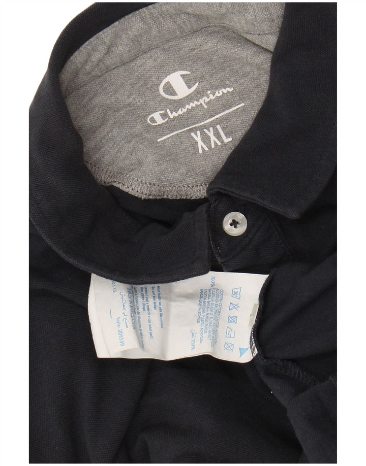 Ανδρικό μπλουζάκι πόλο Champion 2XL Navy Blue Cotton