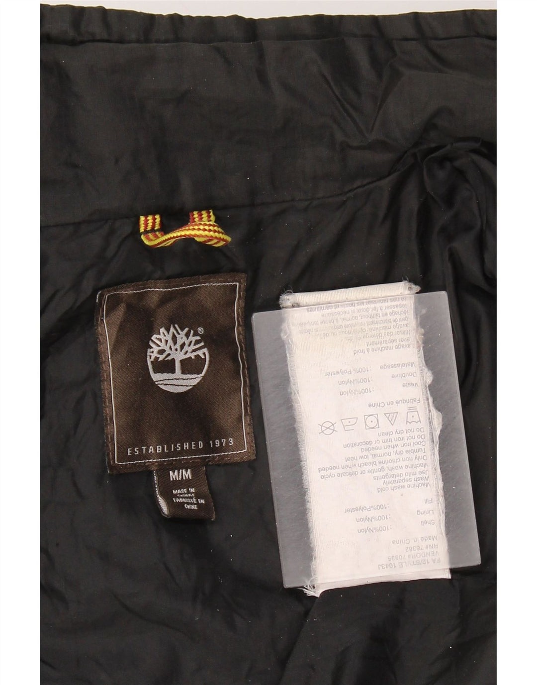 Timberland Mens Padded Gilet UK 38 Medium Black Nylon