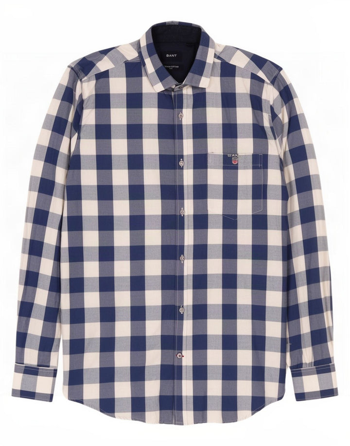 Ανδρικό πουκάμισο Gant Slim Small Blue Gingham Cotton