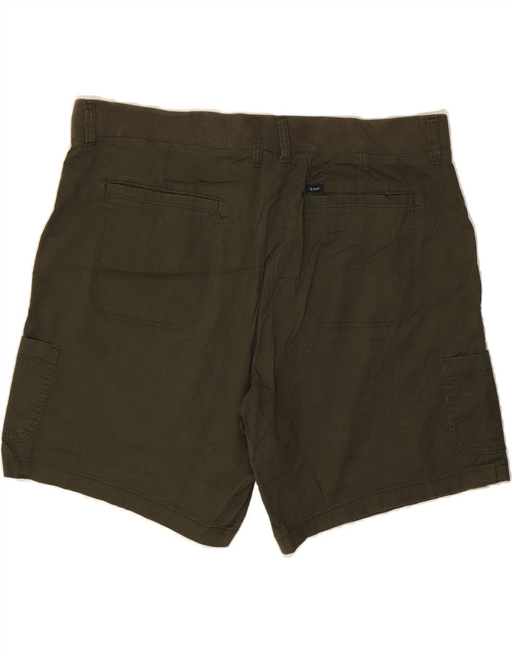 LEE Womens Mid Rise Chino Shorts W44 3XL Khaki Vintage Lee and Second-Hand Lee from Messina Hembry 