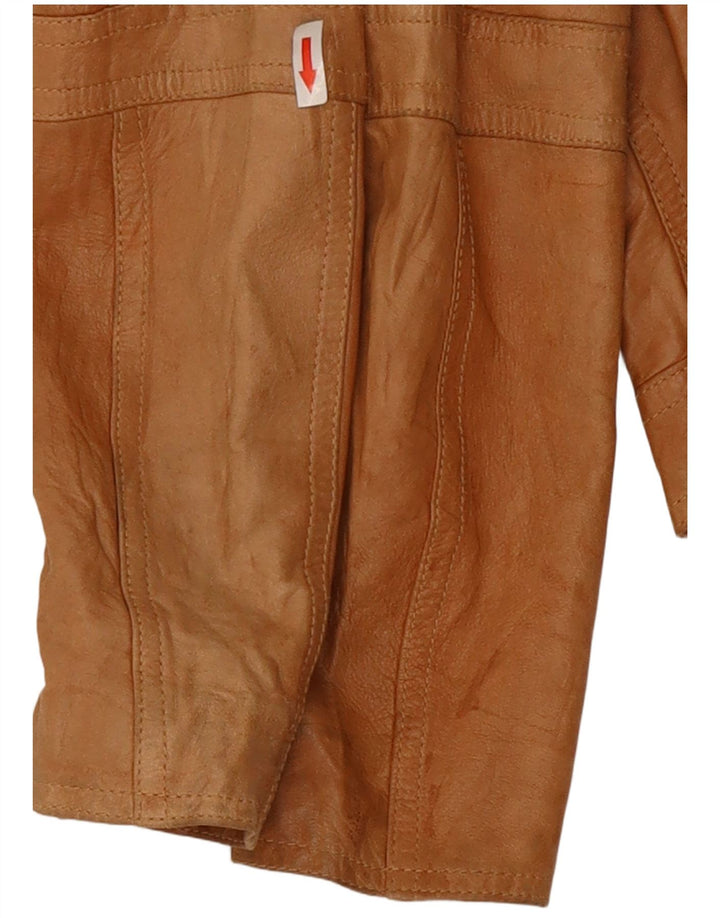 XETRA Γυναικείο Δερμάτινο Μπουφάν Biker UK 8 Small Beige