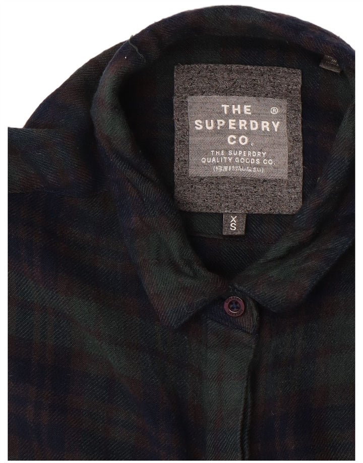 Superdry γυναικείο φανελένιο πουκάμισο UK 6 XS Navy Blue Check