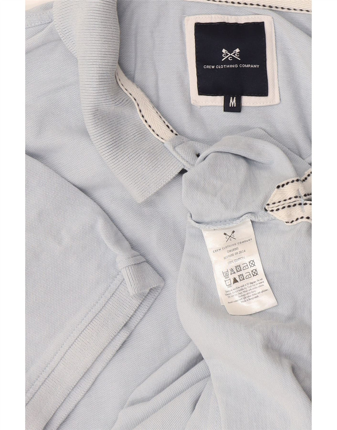 Ανδρικό Πόλο Μπλουζάκι Crew Clothing, μεσαίο μπλε βαμβακερό