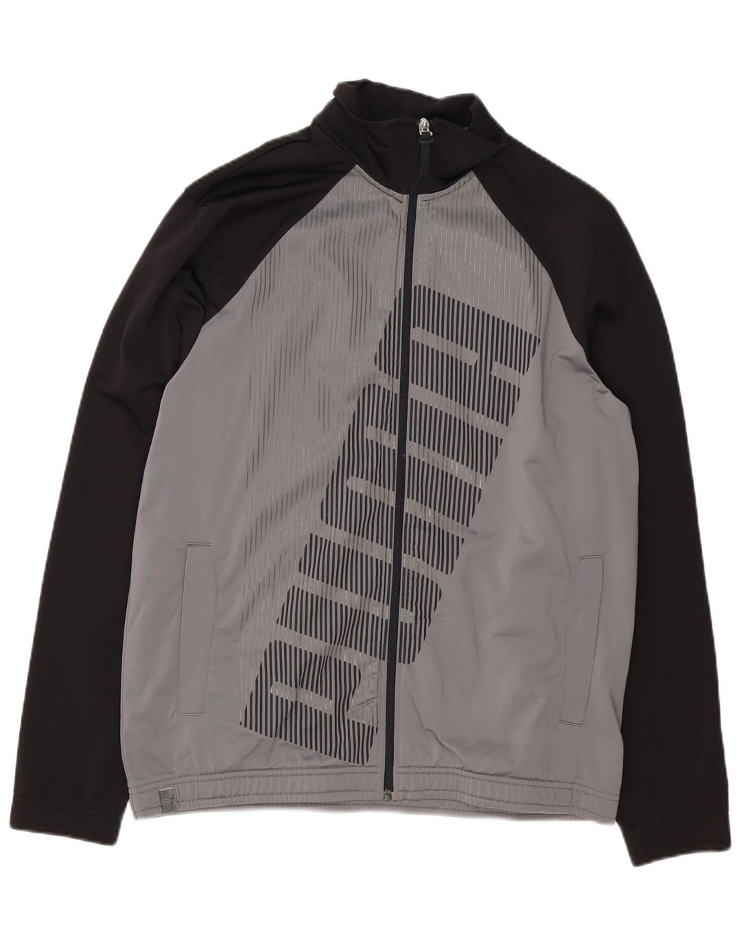 Ανδρική φόρμα αθλητικής φόρμας Puma με γραφικά Loose Fit Top Jacket Small Grey Colourblock