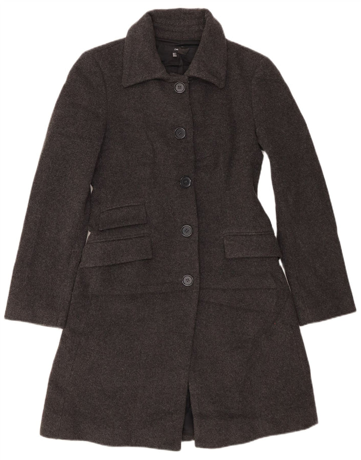 Zara Γυναικείο Παλτό UK 10 Small Grey Wool