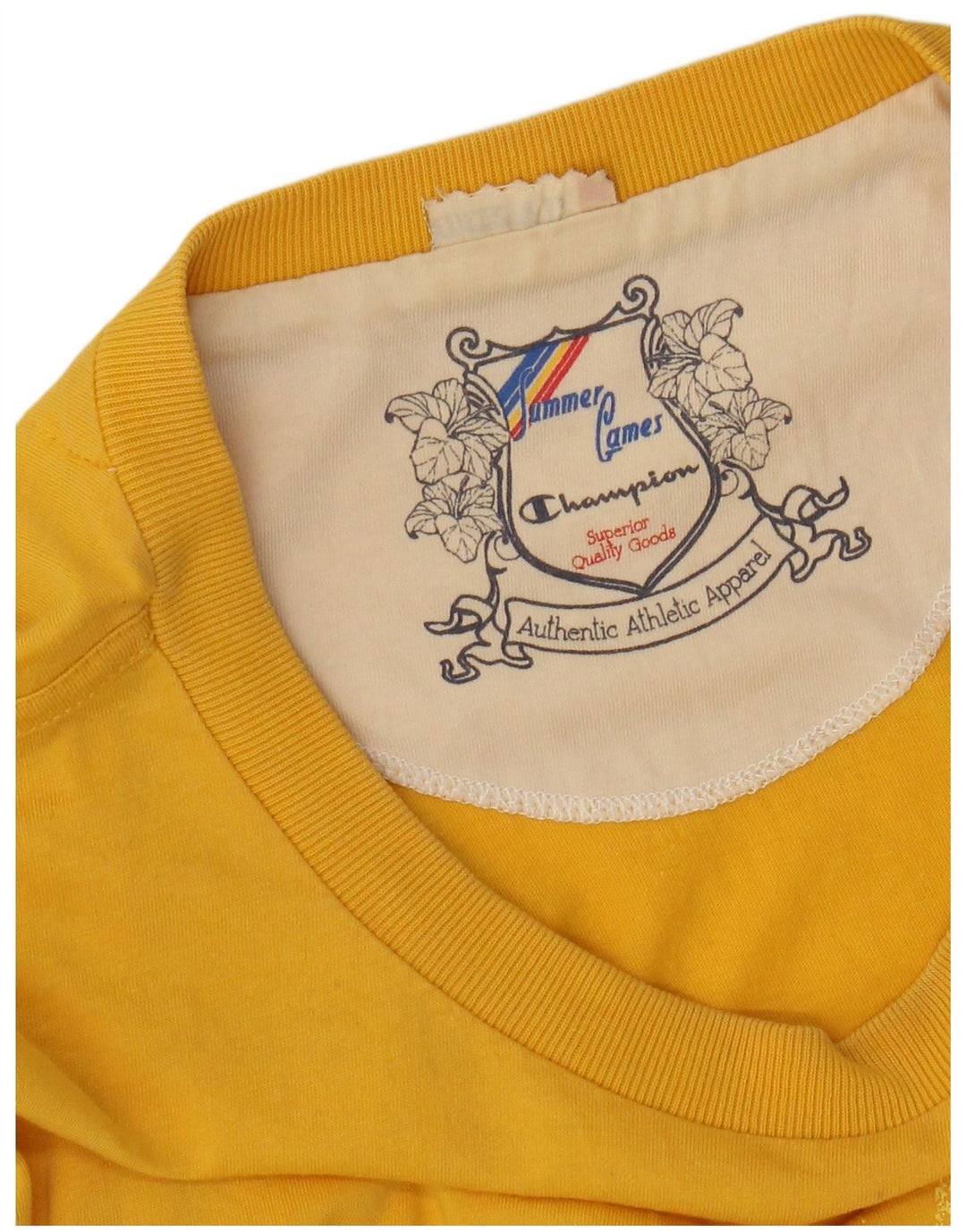 CHAMPION Ανδρικό γραφικό T-Shirt Top Large Yellow