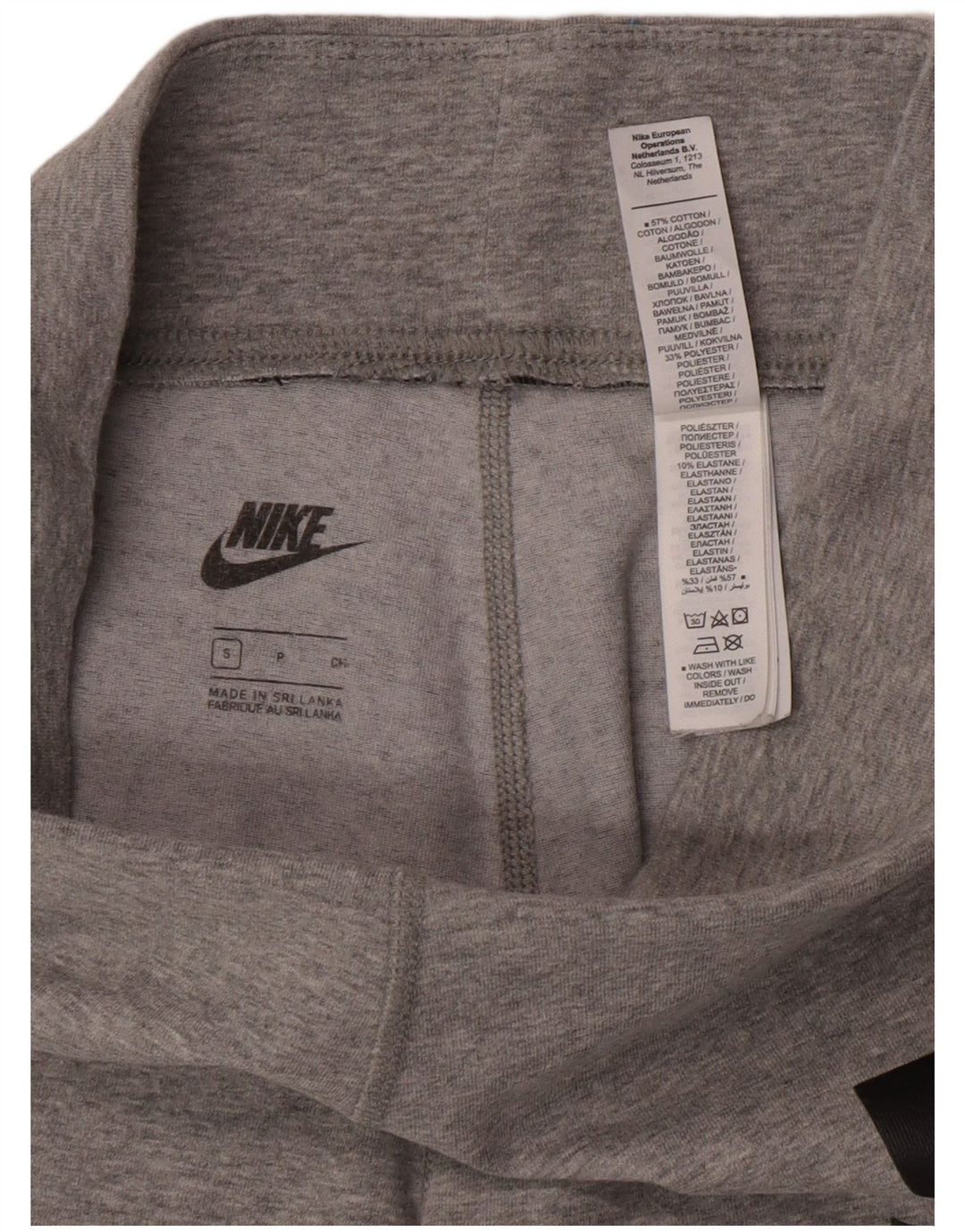Γυναικεία γραφικά κολάν Nike UK 8 Μικρά βαμβακερά γκρι φλύκταινα