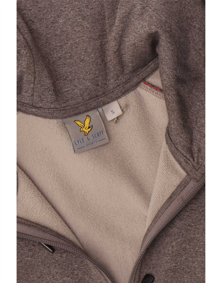 Ανδρικό πουλόβερ με κουκούλα με φερμουάρ Lyle & Scott Μικρό γκρι πολύχρωμο πολυεστέρα