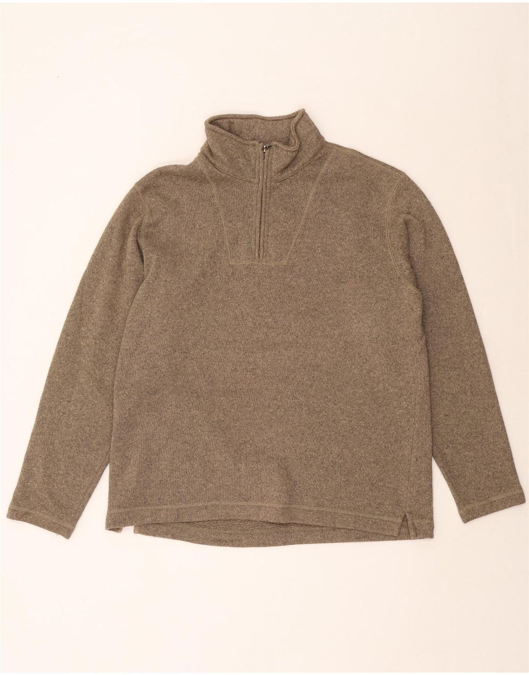EDDIE BAUER Ανδρικό φούτερ με φερμουάρ, πουκάμισο με μεγάλο καφέ πολυεστέρα