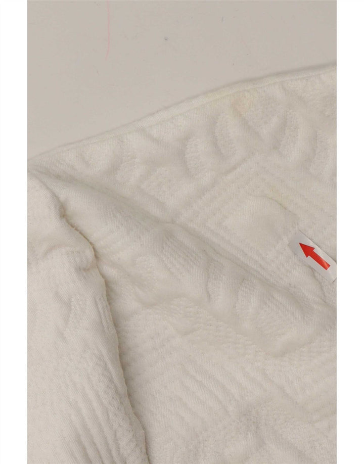 Zara Γυναικεία φούτερ Relaxed Fit Jumper UK 12 Medium White Geometric