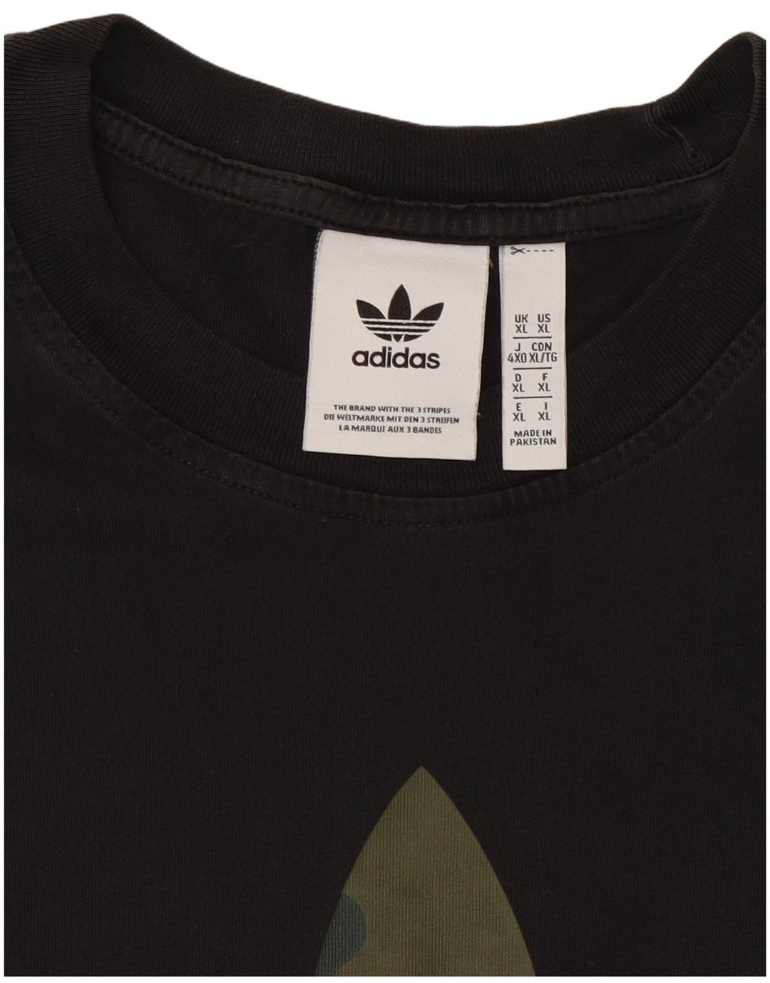 Ανδρικό γραφικό T-Shirt Adidas Top XL Μαύρο