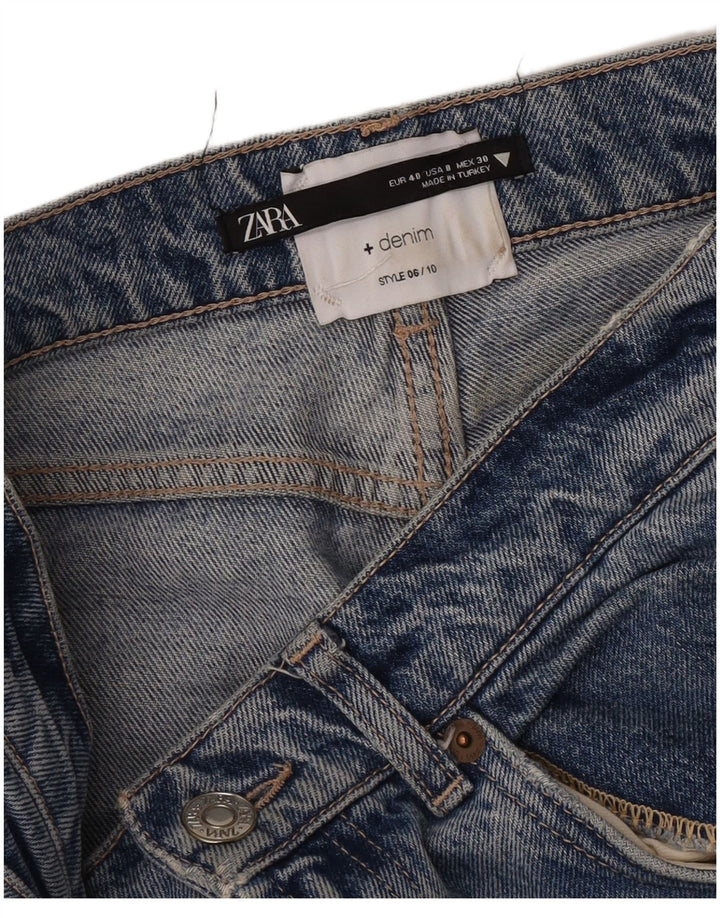 Zara γυναικείο ψηλό ίσιο τζιν EU 40 Medium W30 L27 Μπλε