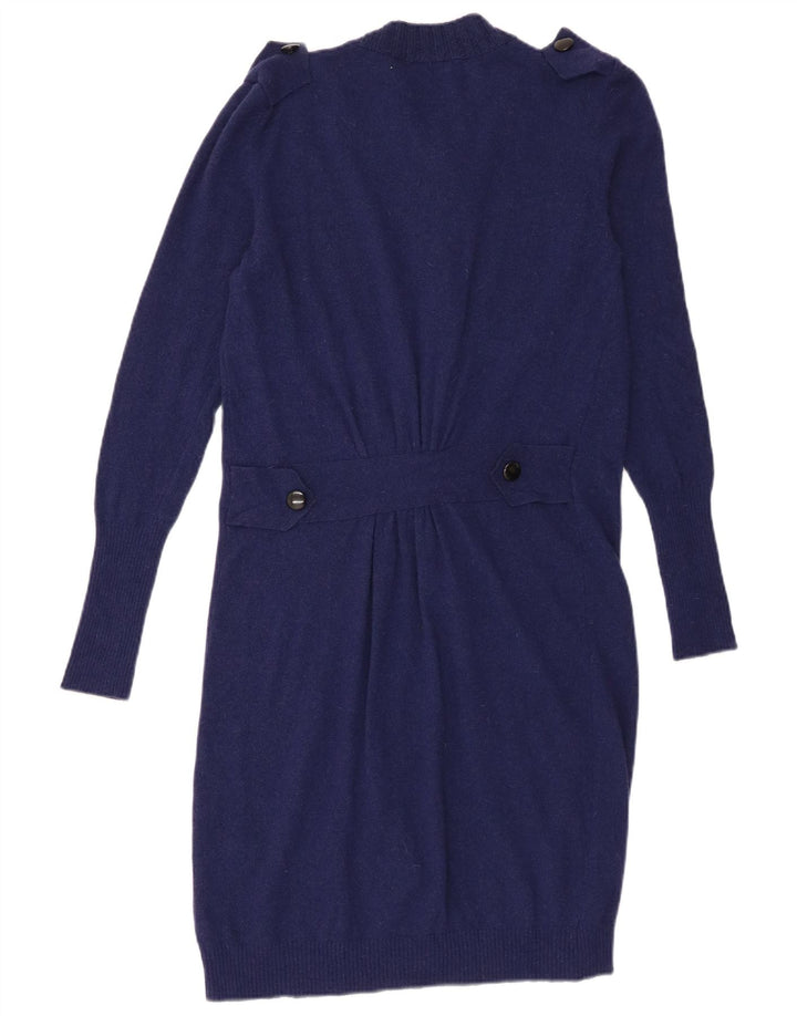 Vintage Γυναικείο Longline Ζακέτα πουλόβερ IT 44 Medium Navy Blue Wool