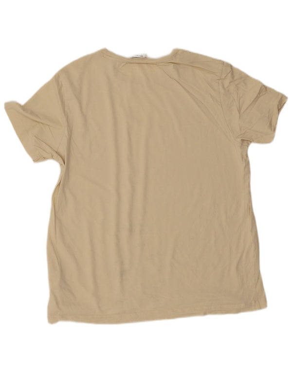 Γυναικείο μπλουζάκι Champion Graphic Top UK 20 2XL Beige βαμβακερό