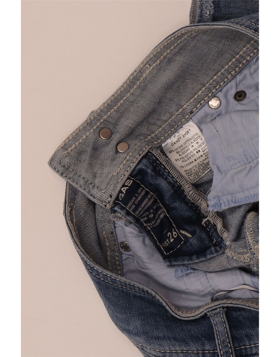 GUESS Γυναικείο τζιν σορτς W26 Μικρό μπλε βαμβακερό