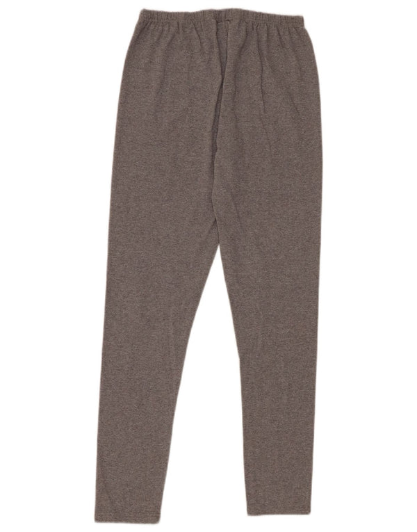 Lotto Womens Graphic Leggings UK 12 Medium Grey Cotton