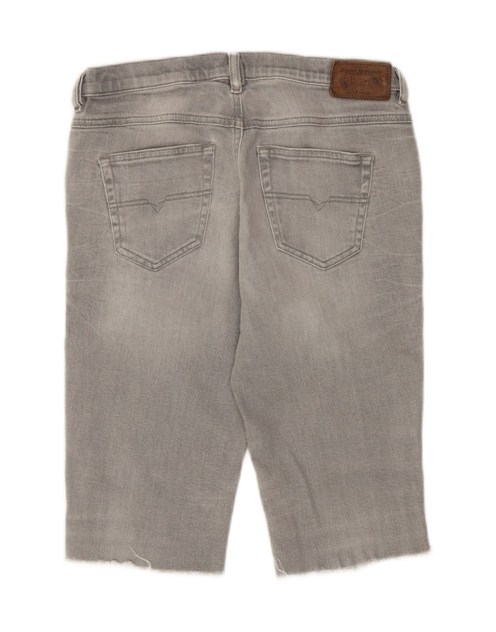 Diesel γυναικείο Belthy Distressed τζιν σορτς W27 μικρό γκρι βαμβακερό