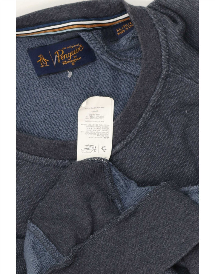 Ανδρικό γραφικό φούτερ Penguin Jumper XL Navy Blue Cotton