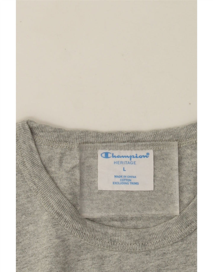 Ανδρικό T-Shirt CHAMPION Heritage Top Large Grey Flecked Cotton