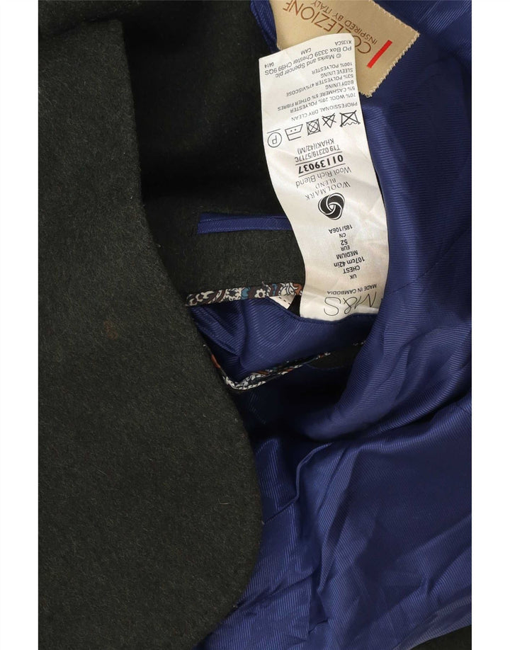 Marks & Spencer Ανδρικό σακάκι 2 κουμπιών UK 42 μεγάλο χακί μαλλί