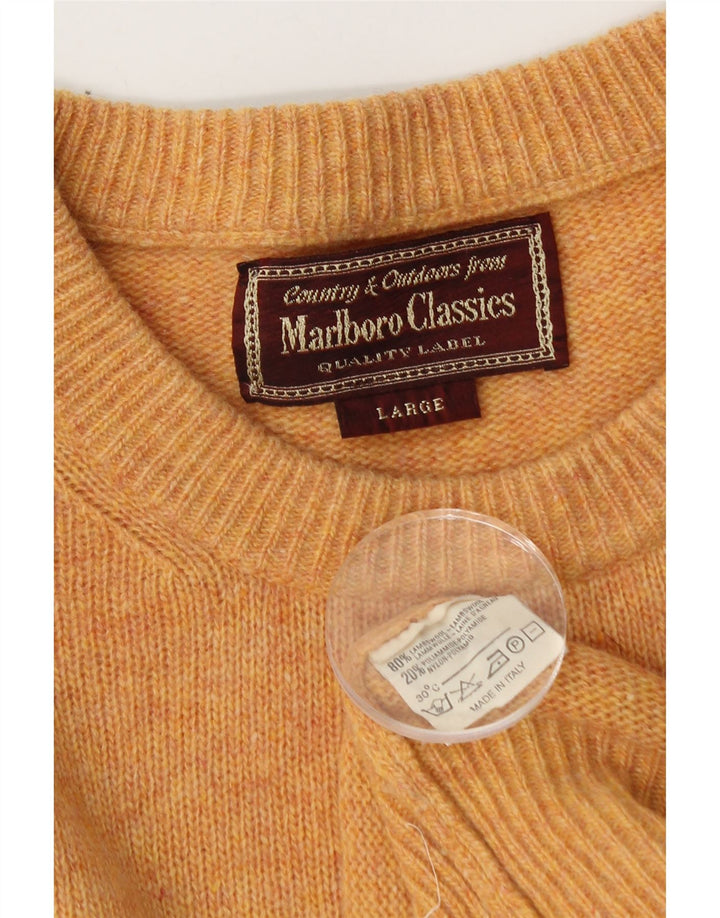 Ανδρικό πουλόβερ Marlboro Classics Crew με λαιμόκοψη μεγάλο πορτοκαλί μαλλί