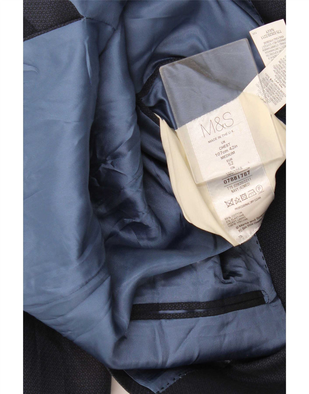 Marks & Spencer Ανδρικό Μπλέιζερ Διπλό Μπουφάν UK 42 Large Navy Blue