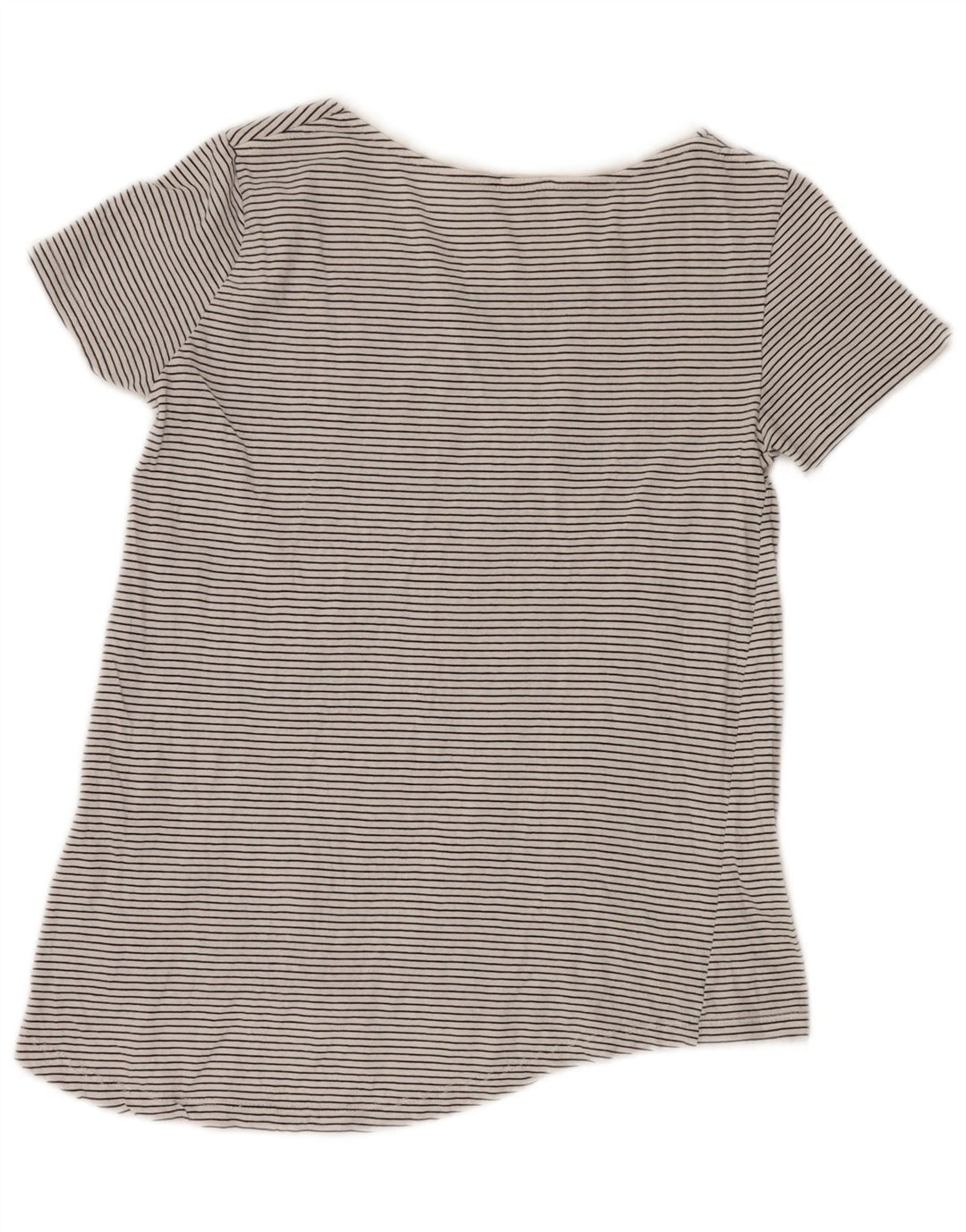 Γυναικείο T-Shirt ZARA Top UK 10 Small Grey Pinstripe