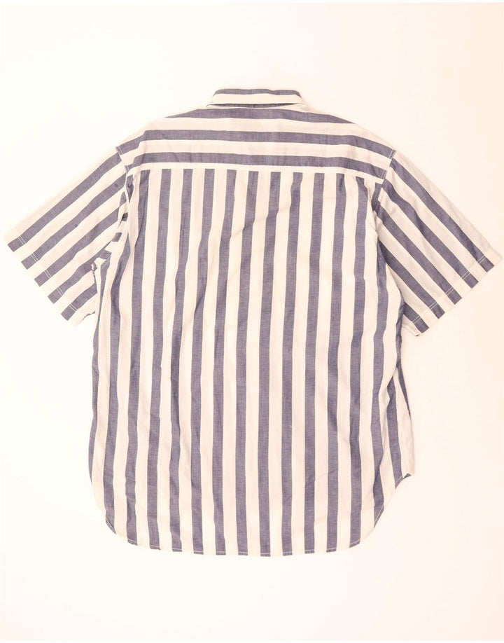 BENETTON Ανδρικό κοντομάνικο πουκάμισο μεγάλο μπλε ριγέ