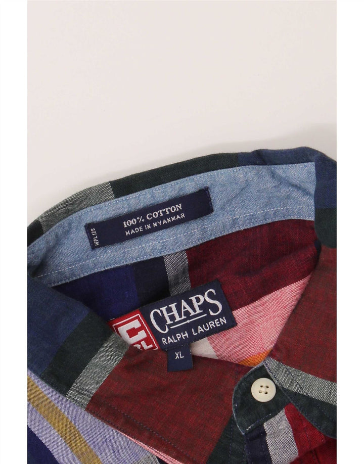 Chaps Ralph Lauren Ανδρικό κοντομάνικο πουκάμισο XL πολύχρωμο βαμβακερό
