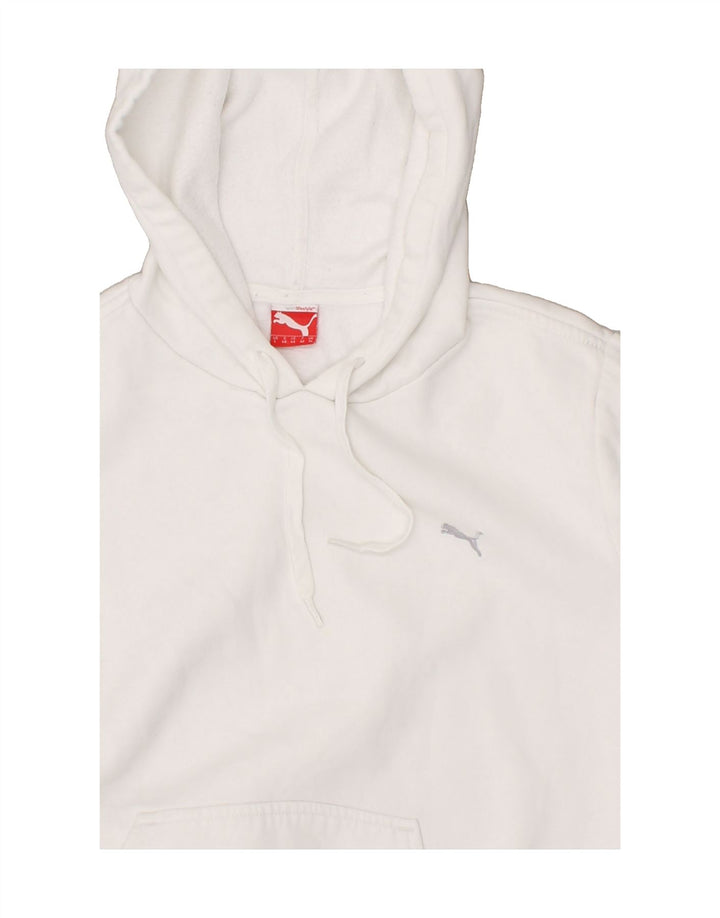 PUMA Womens Hoodie Jumper UK 14 Large White Vintage Puma and Second-Hand Puma from Messina Hembry 