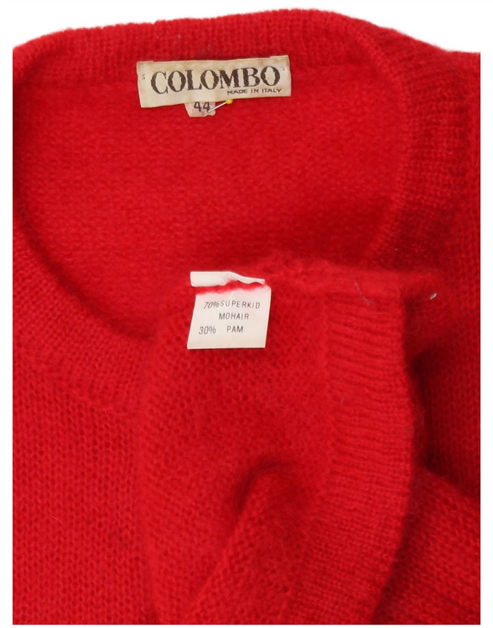 Γυναικείο πουλόβερ με ζακέτα Colombo IT 44 Medium Red Mohair