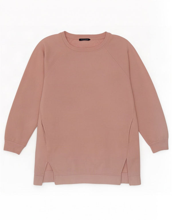 Marks & Spencer Γυναικεία Φούτερ Jumper UK 14 Μεγάλο Ροζ Βαμβακερό