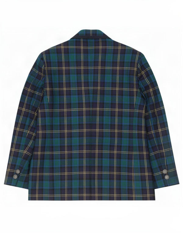 Dominew Γυναικείο Μπουφάν Blazer IT 50 XL Green Check Virgin Wool