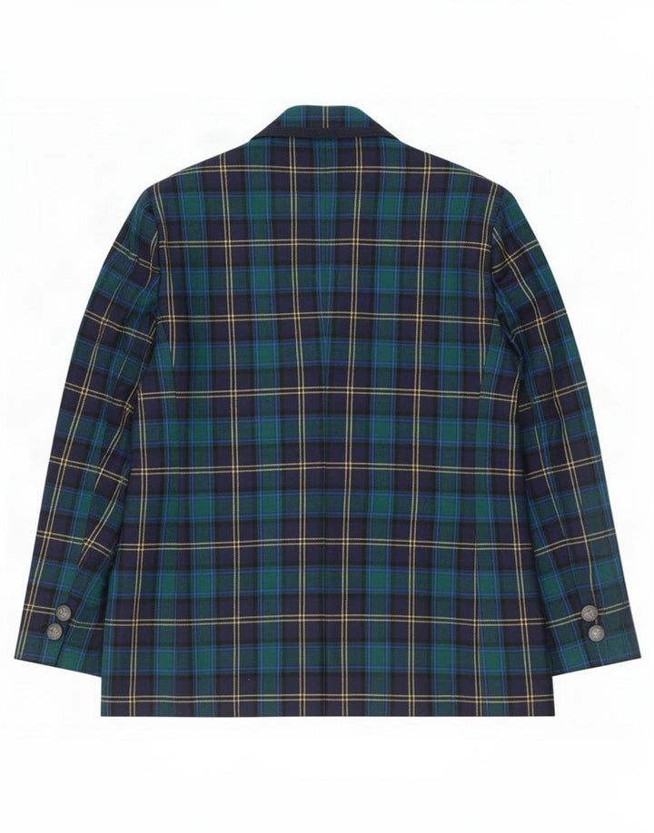 Dominew Γυναικείο Μπουφάν Blazer IT 50 XL Green Check Virgin Wool