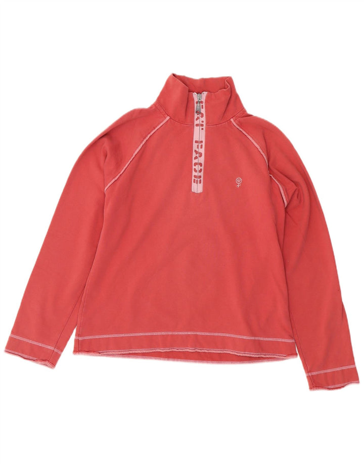 FAT FACE Γυναικείο φούτερ με φερμουάρ, γραφικό, Jumper UK 12 Medium Pink