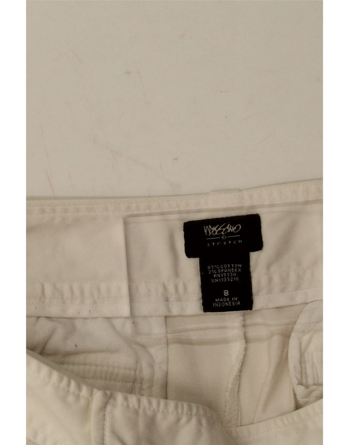 MOSSIMO Womens Stretch Capri Trousers US 8 Medium W32 L22 Off White