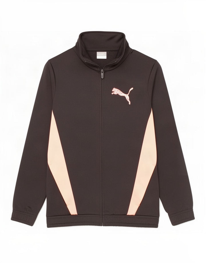 Puma Boys Graphic αθλητική φόρμα Top Jacket 9-10 Years Black Colourblock