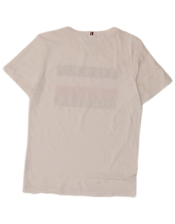 Tommy Hilfiger Boys Graphic T-Shirt Top 13-14 Years White Colourblock