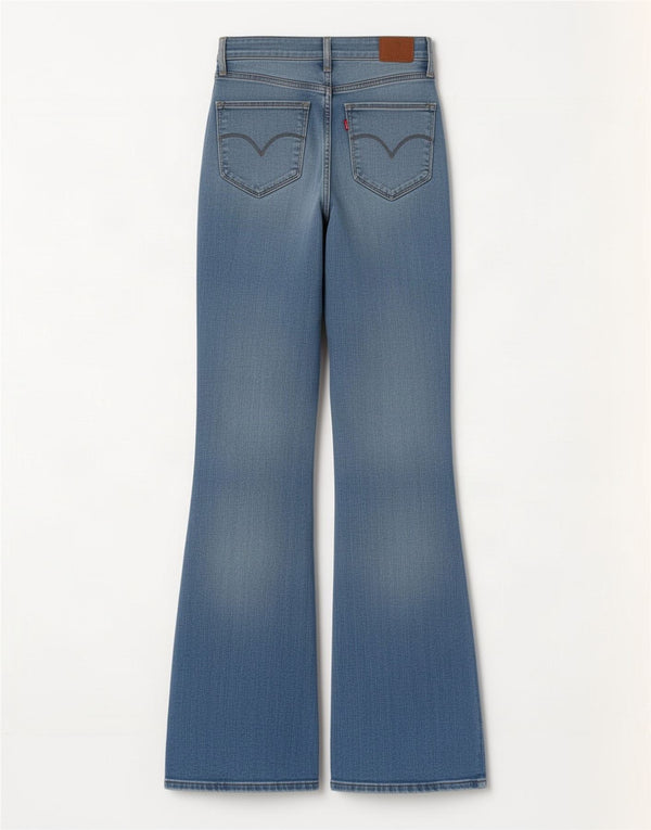 Γυναικείο τζιν Levi's 725 ψηλό μποτάκι W28 L32 μπλε βαμβακερό