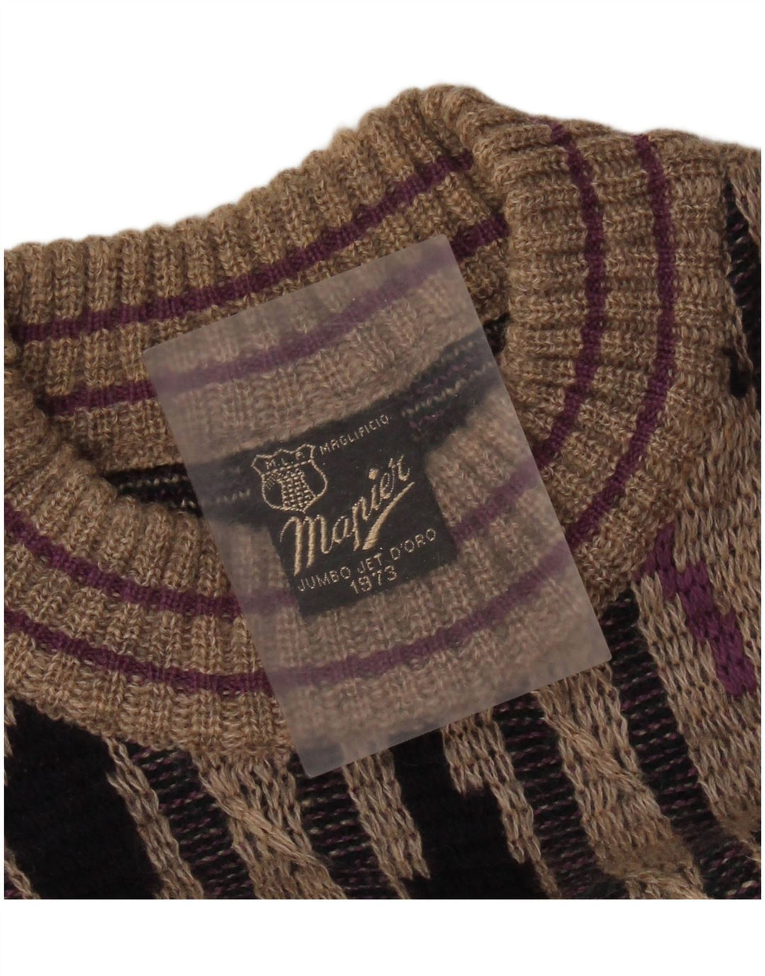 MAPIER Ανδρικό πουλόβερ με λαιμόκοψη μεγάλο γκρι ριγέ