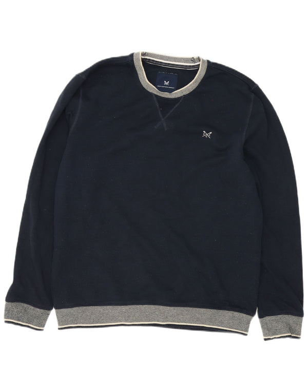 Crew Clothing Ανδρικό φούτερ Jumper Large Navy Blue Colourblock Polyester