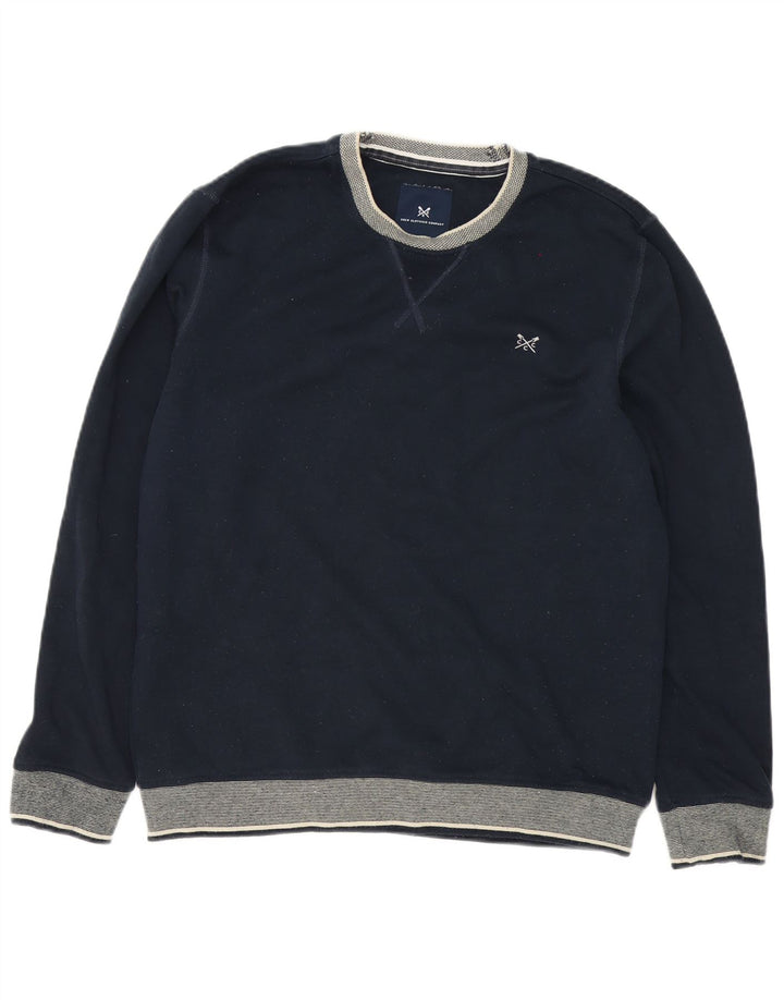 Crew Clothing Ανδρικό φούτερ Jumper Large Navy Blue Colourblock Polyester