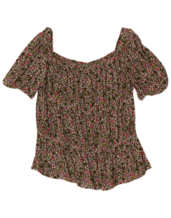 Μπλούζα Benetton Girls Off Shoulders Top 13-14 ετών 3XL Khaki Floral