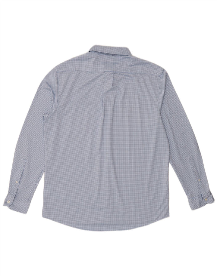 Ανδρικό πουκάμισο Musto μεγάλο μπλε Gingham Polyester